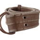 Chic Beige Leather Adjustable Belt