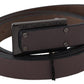 Elegant Dark Brown Leather Belt