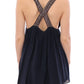 Elegant Navy Blue Sleeveless Blouse