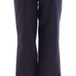 Chic Cropped Blue Pants - Exquisite Craftsmanship