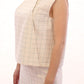 Chic White Sleeveless Cotton Shirt Top