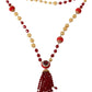 Elegant Red Crystal Gold-Plated Necklace