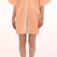 Chic Pink Silk-Blend Short Sleeve Coat