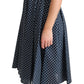 Polka Dot Sleeveless A-Line Dress