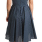 Polka Dot Sleeveless A-Line Dress