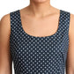 Polka Dot Sleeveless A-Line Dress