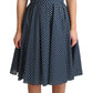 Polka Dot Sleeveless A-Line Dress