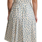 Elegant Beige Polka Dot A-Line Sleeveless Dress