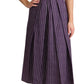 Elegant Sleeveless A-Line Purple Stripe Dress