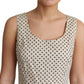 Elegant Polka Dot Sleeveless A-Line Dress