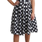 Polka Dot Sleeveless A-Line Dress