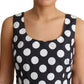 Polka Dot Sleeveless A-Line Dress