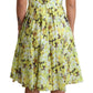 Elegant Yellow Floral A-Line Sleeveless Dress