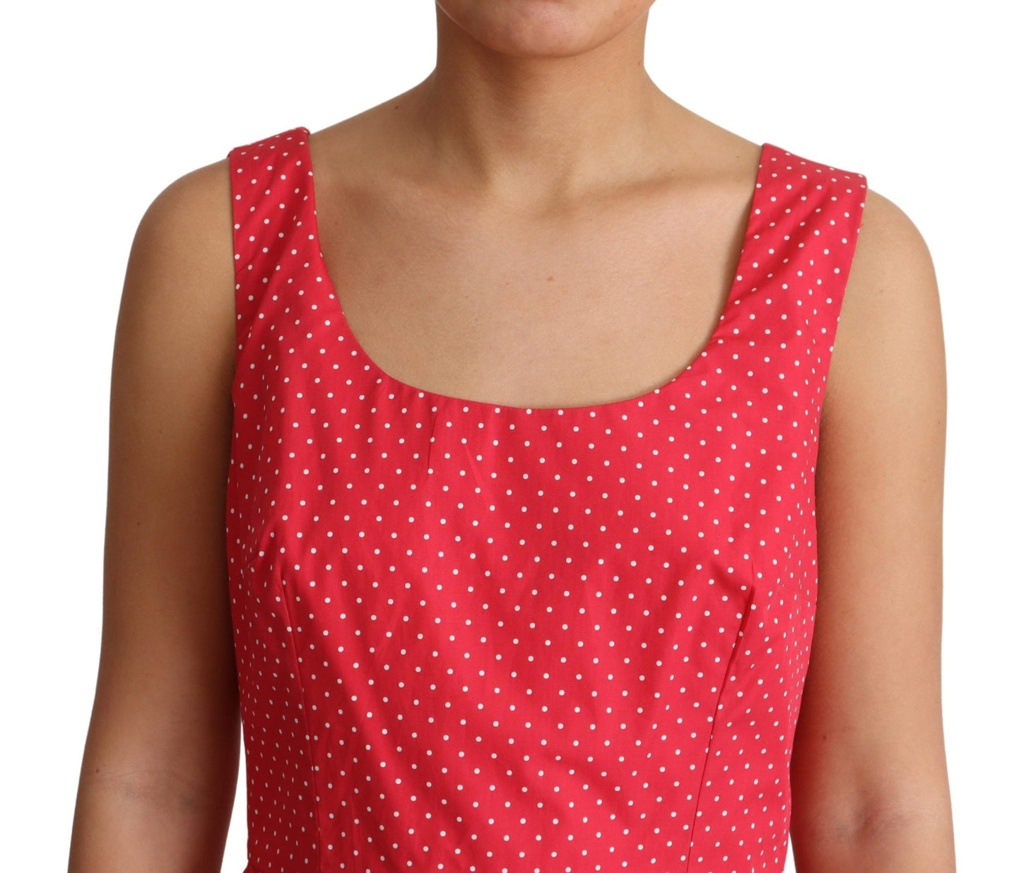 Polka-Dot Sleeveless A-Line Dress