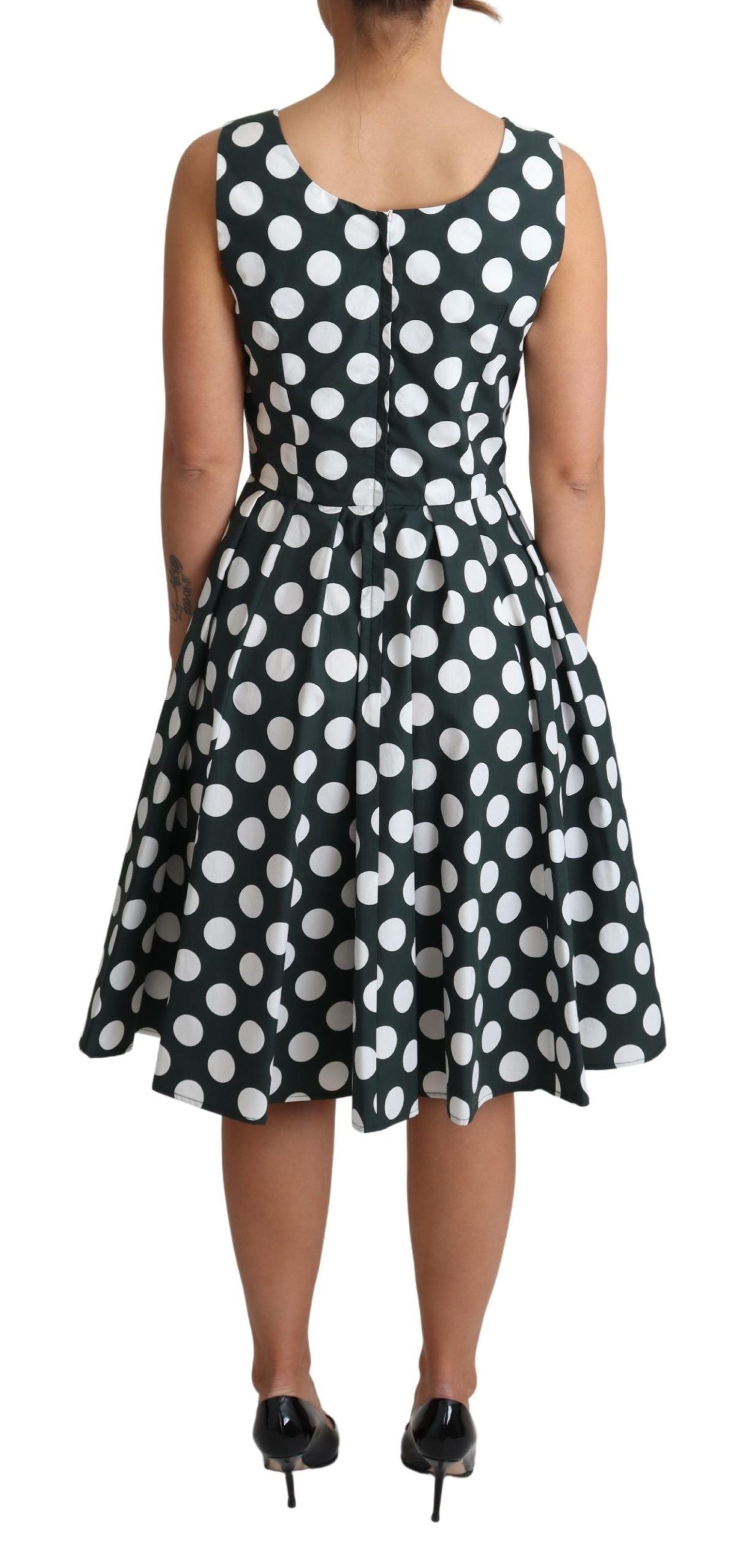 Chic Polka Dot A-line Sleeveless Dress