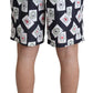 Multicolor Card Deck Printed Swim Trunks