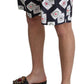 Multicolor Card Deck Printed Swim Trunks