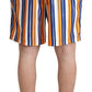 Multicolor Striped Swim Shorts Trunks