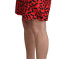 Chic Red Swim Trunks Boxer Shorts