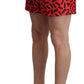 Radiant Red Drawstring Swim Trunks