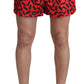 Radiant Red Drawstring Swim Trunks