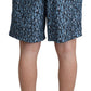 Chic Blue Drawstring Swim Trunks