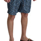 Chic Blue Drawstring Swim Trunks