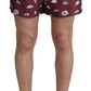 Maroon Elegance Men's Swimming Trunks