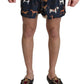 Elegant Navy Blue Swimming Trunks