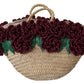 Chic Floral Straw Tote Elegance