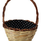 Chic Beige Wicker Basket Tote Bag