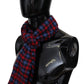 Chic Check Pattern Wool Scarf with Logo Embroidery