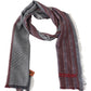 Elegant Wool Striped Logo Scarf