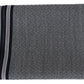 Elegant Gray Wool Scarf with Signature Stripes