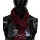 Elegant Wool Silk Blend Striped Scarf