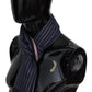 Elegant Multicolor Wool Scarf with Logo Embroidery