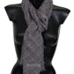 Gray Plaid Wool Unisex Neck Wrap Scarf