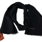 Elegant Unisex Wool Scarf with Fringes and Logo