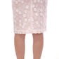 Elegant Sequined Pencil Skirt - Pristine White