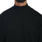 Elegant Black Virgin Wool Pullover Sweater