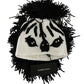 Black and White Knitted Cashmere Beanie