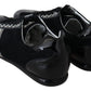 Elegant Black Leather Sport Sneakers