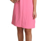 Elegant Pink Shift Knee Length Dress