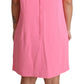 Elegant Pink Shift Knee Length Dress