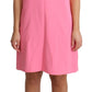 Elegant Pink Shift Knee Length Dress