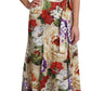 Elegant One-Shoulder Floral Silk Maxi Dress