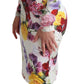 Elegant Floral Sheath Silk Dress