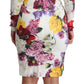 Elegant Floral Sheath Silk Dress