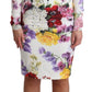 Elegant Floral Sheath Silk Dress