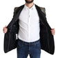 Elegant Metallic Jacquard Slim Blazer Jacket